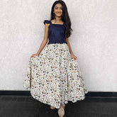 Cute Cotton Ruffle Sleeves Lehenga
